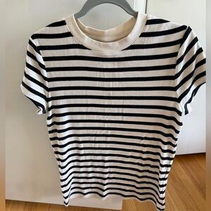 A New Day Striped Ribbed Tee – Size Large